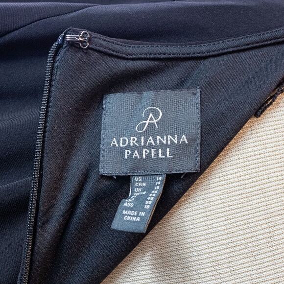 Adrianna Pappell Womens short draped sheath sophisticated dress Size 14 NEW - Picture 9 of 9